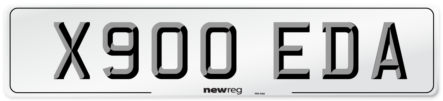 X900 EDA Number Plate from New Reg